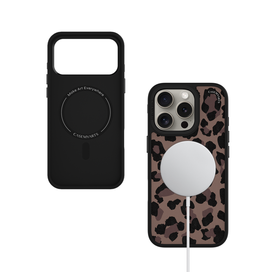 CASEMYARTS Chocolately Leopard MagSafe iPhone Case
