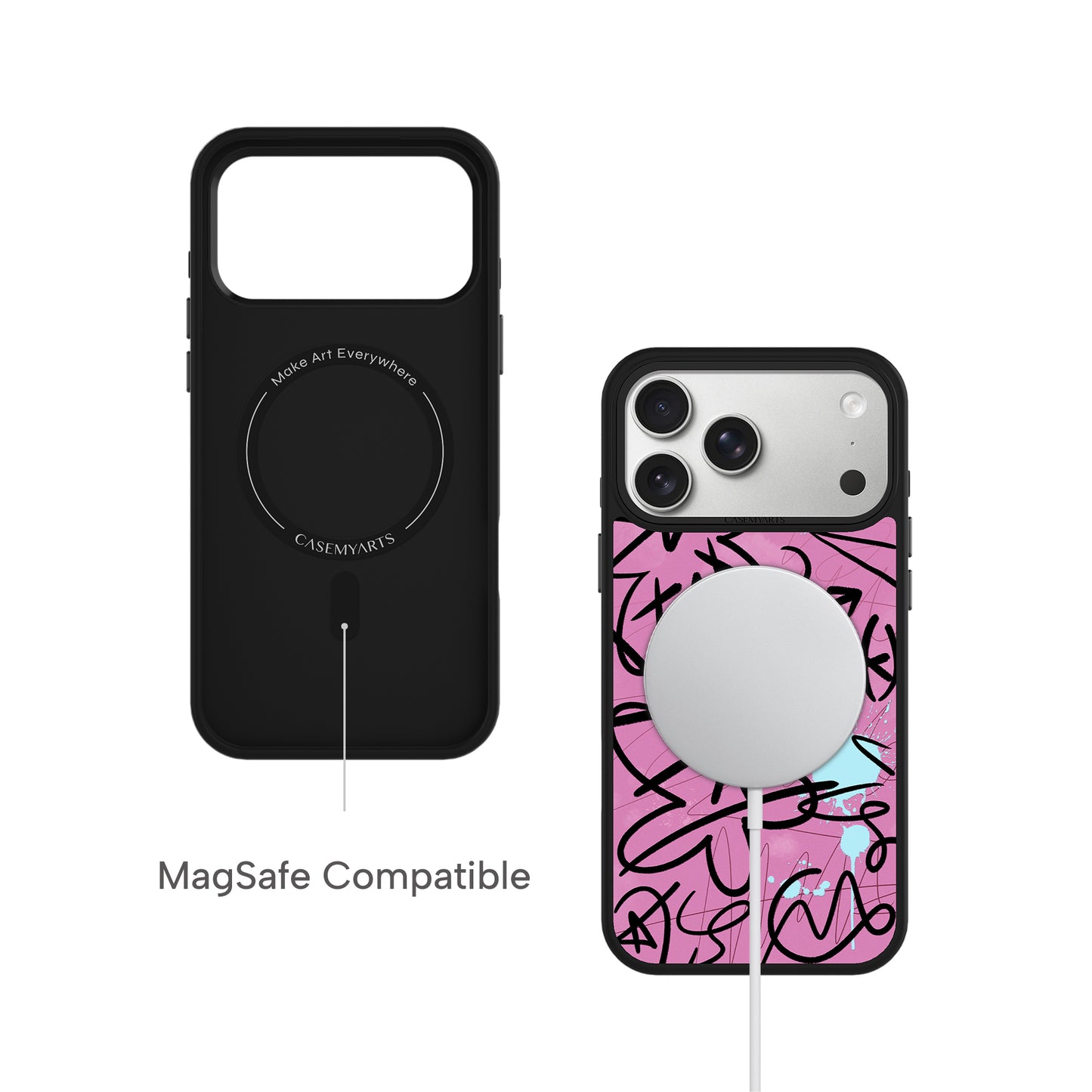 CASEMYARTS | Scribble Lines | MagSafe iPhone Case