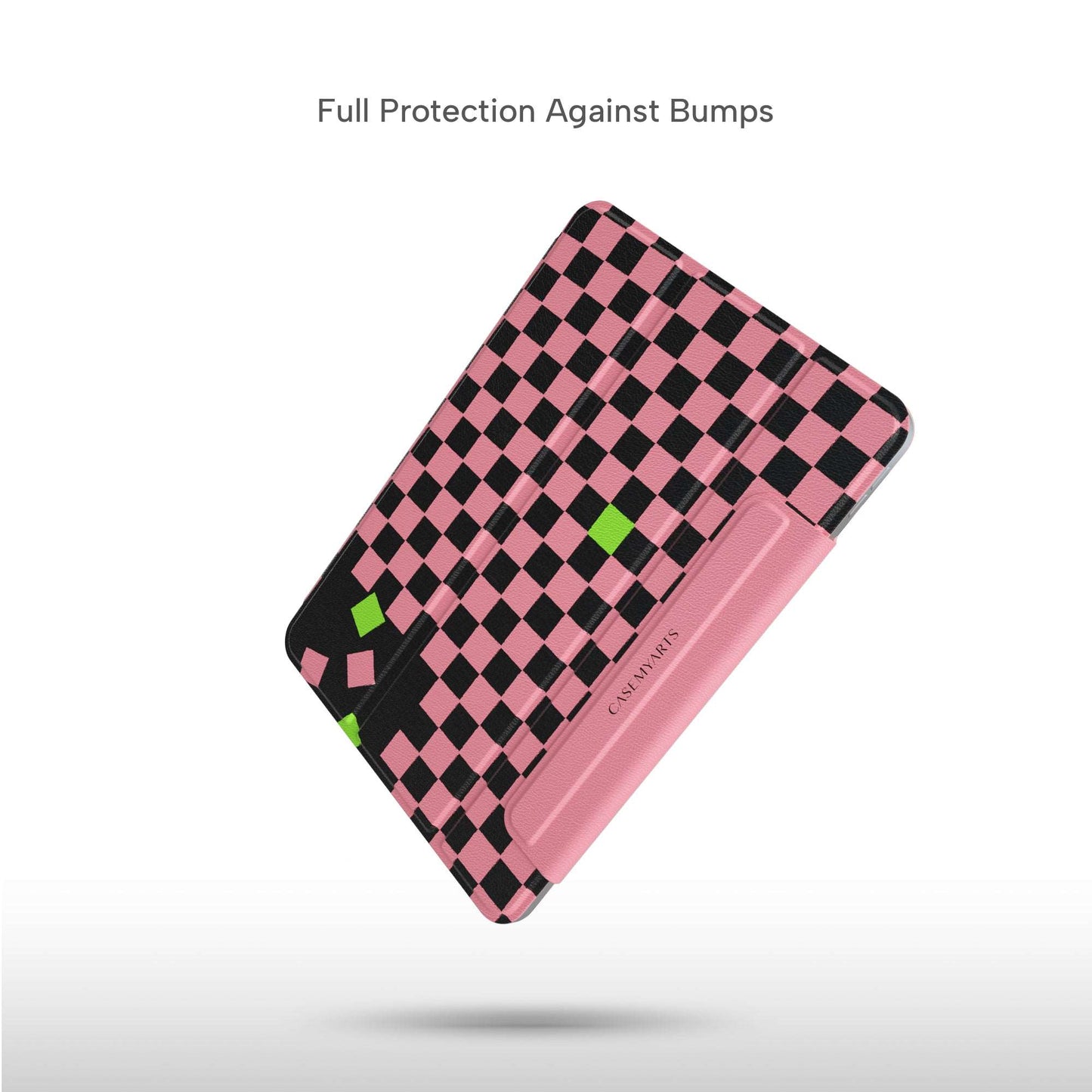 CASEMYARTS Pink Checkered iPad Magnetic Case