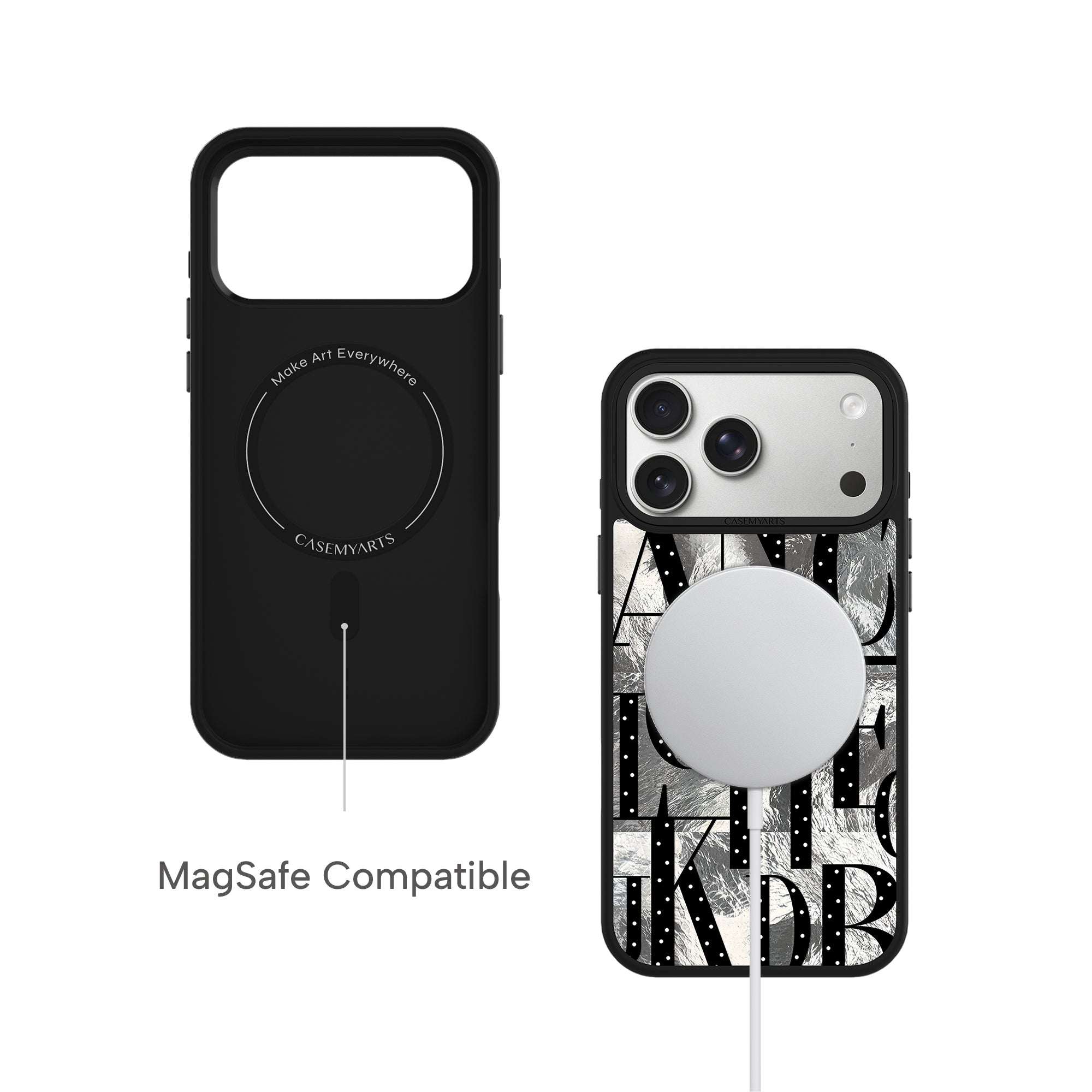 CASEMYARTS Dot Letter Series MagSafe iPhone Case