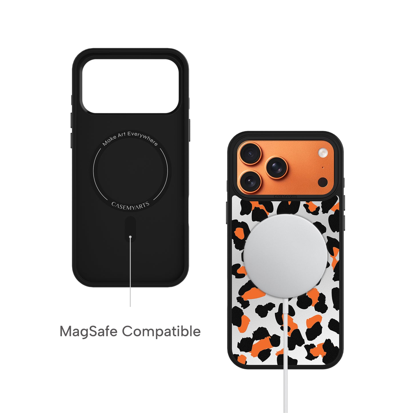 CASEMYARTS | Silver Orange | MagSafe iPhone Case