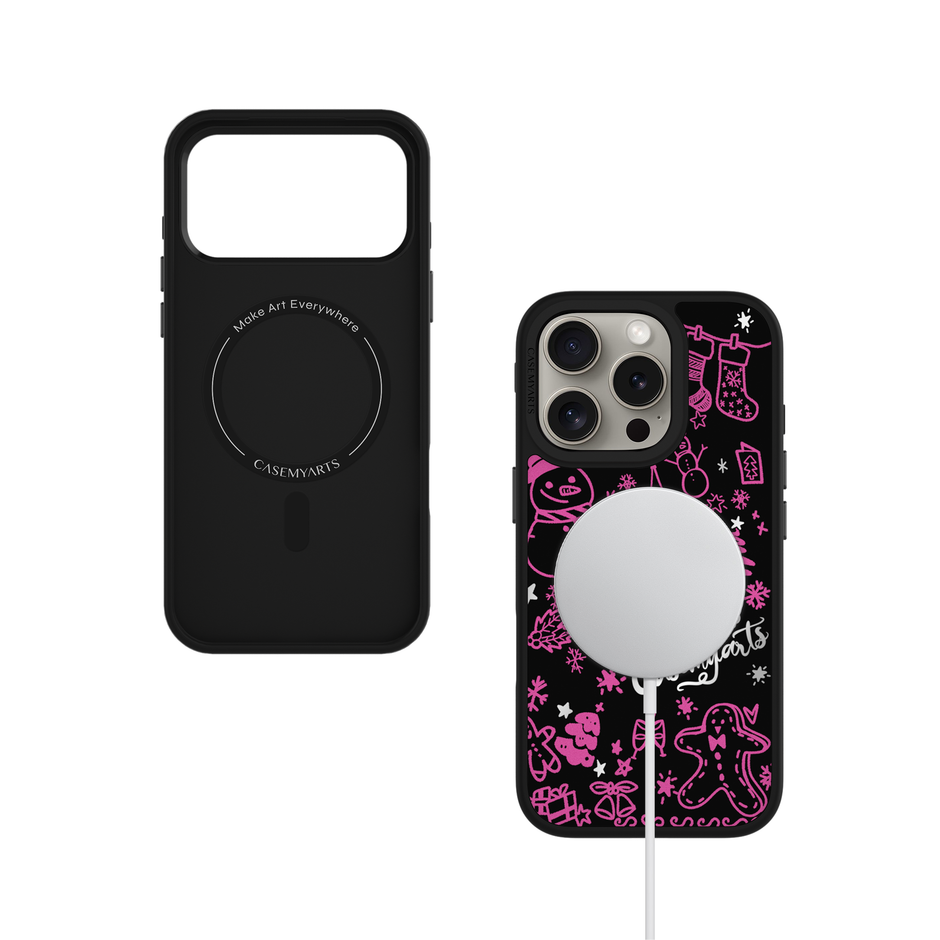CASEMYARTS Ho Ho Hot Pink MagSafe iPhone Case