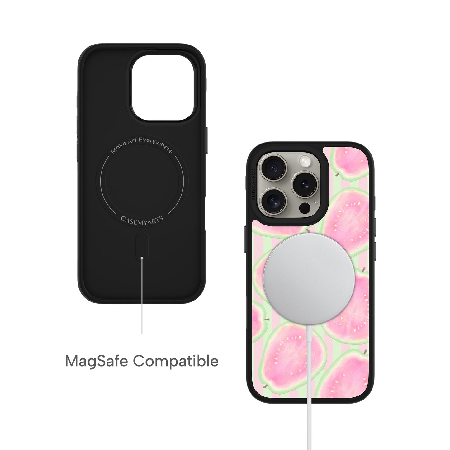CASEMYARTS | Pink Guava | MagSafe iPhone Case