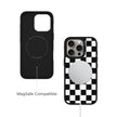CASEMYARTS Black White Checkered MagSafe iPhone Case