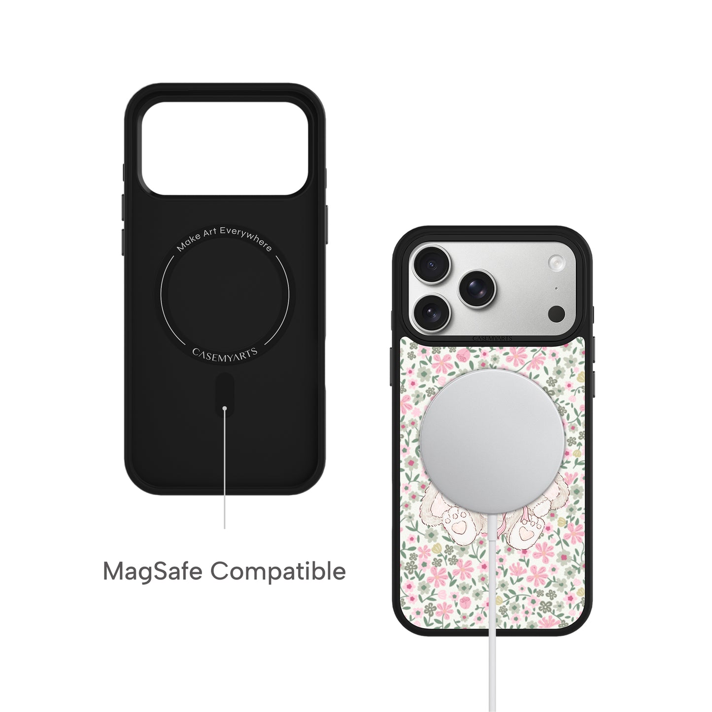 CASEMYARTS | Floral Bunny | MagSafe iPhone Case