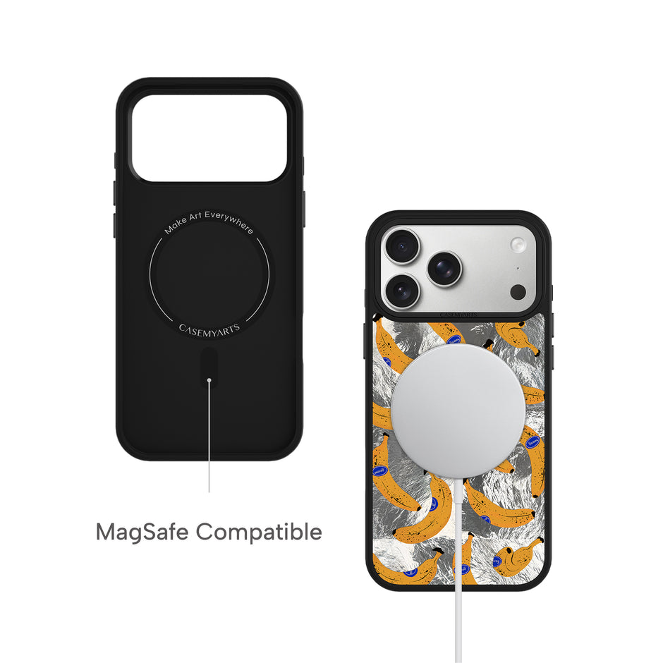 CASEMYARTS Silver Fruits Series MagSafe iPhone Case