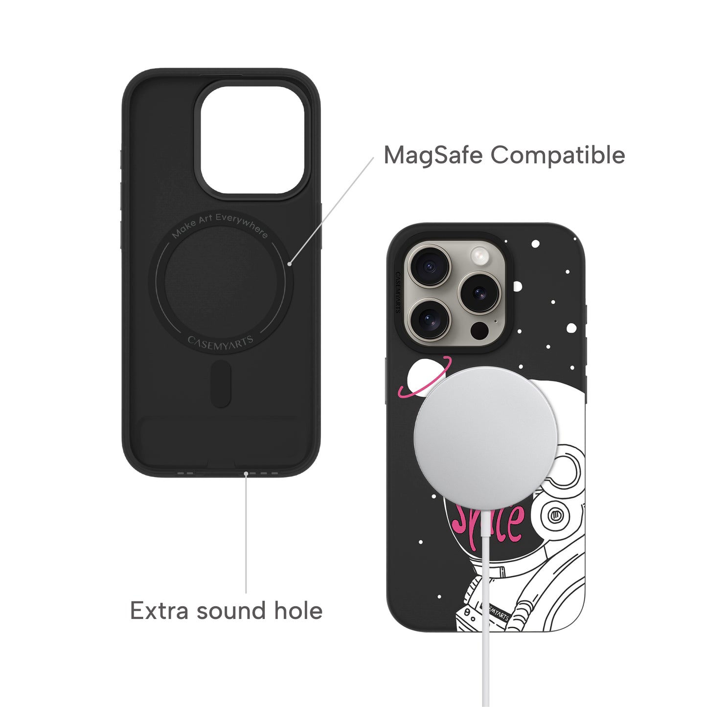 CASEMYARTS Astronaut MagSafe iPhone Case