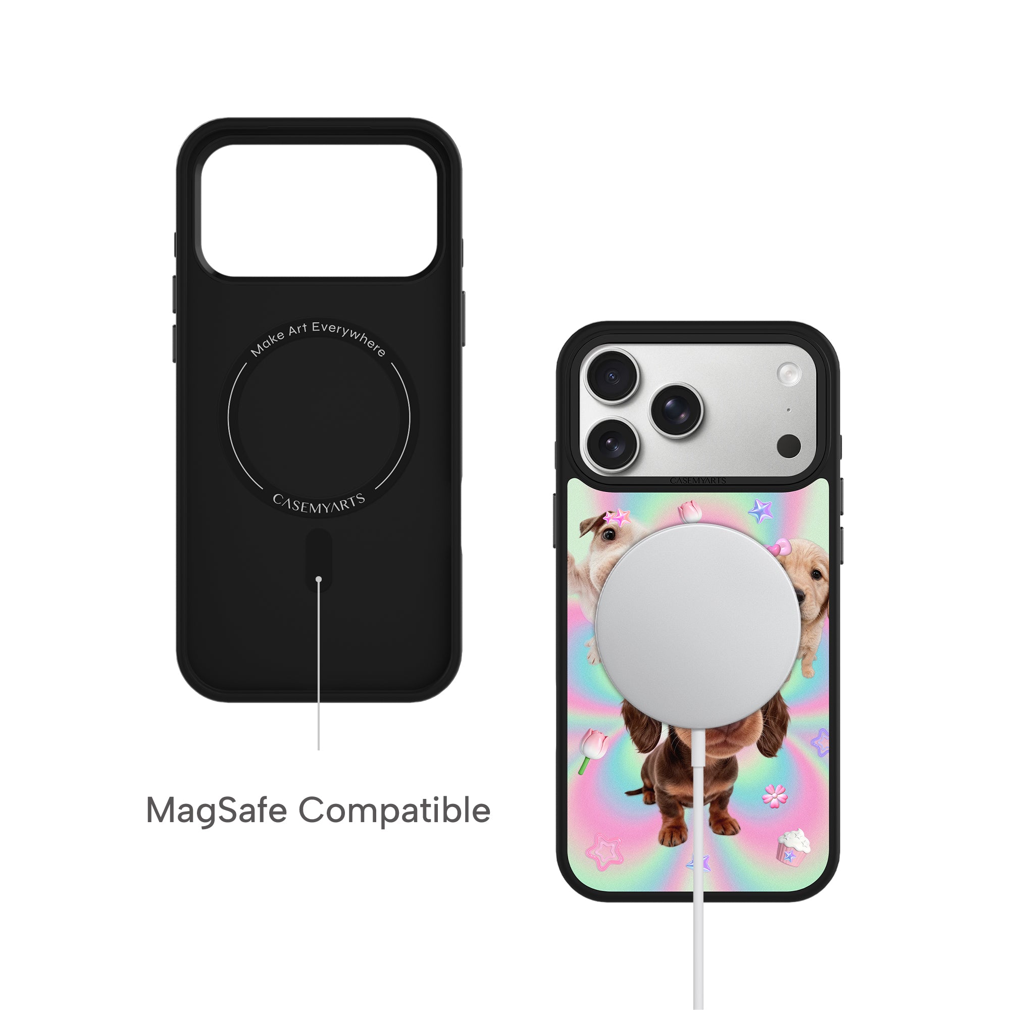 CASEMYARTS Cute Puppy Magsafe iPhone Case