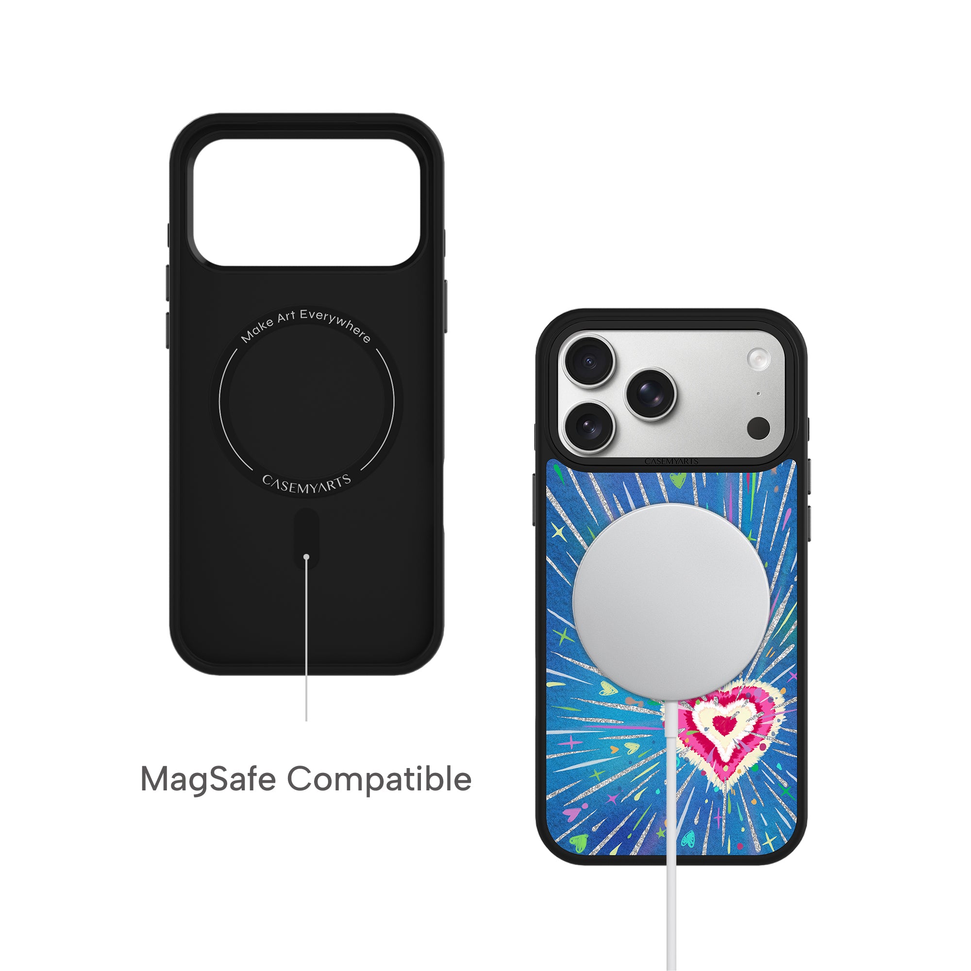 CASEMYARTS Love Burst MagSafe iPhone Case