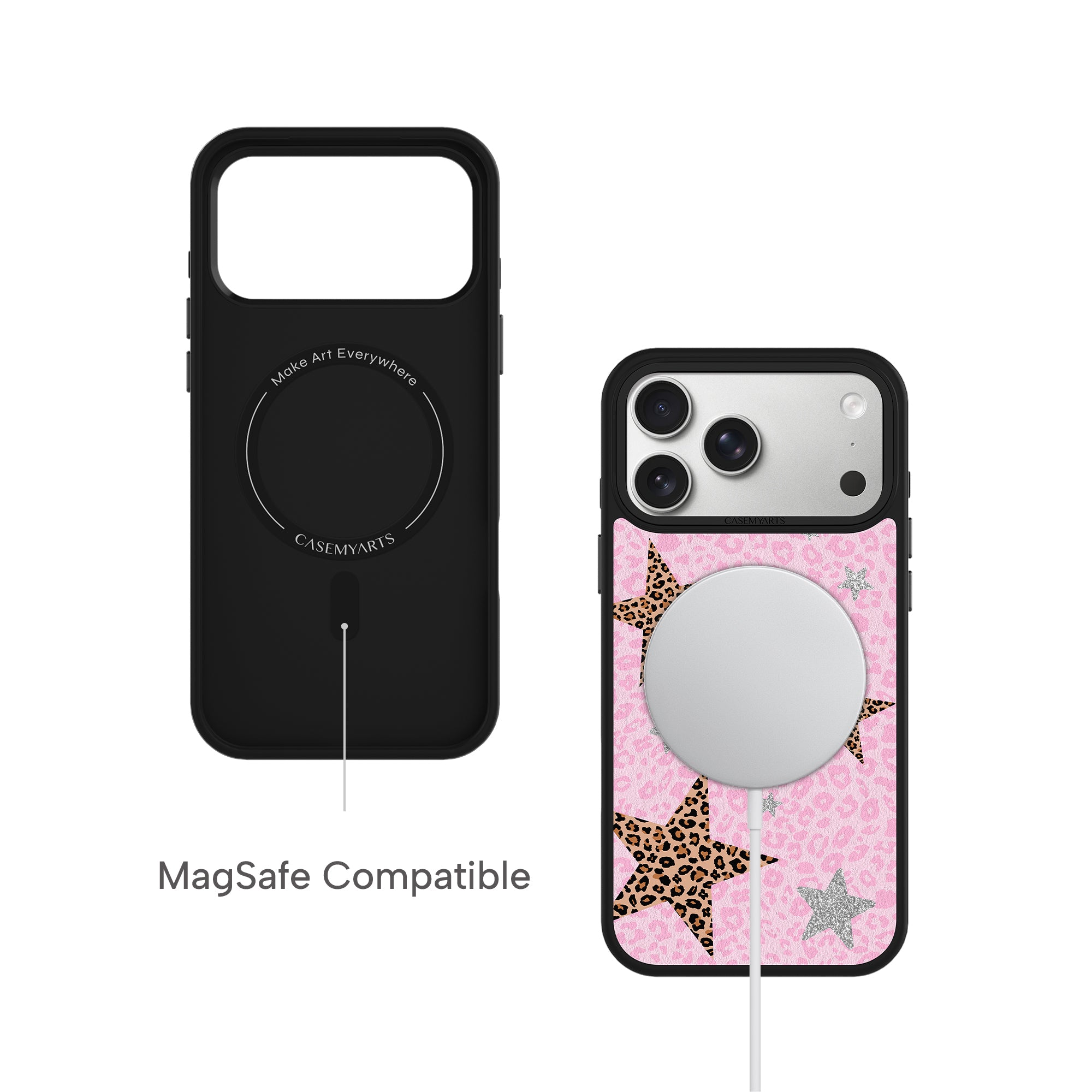 CASEMYARTS Leopard Star MagSafe iPhone Case