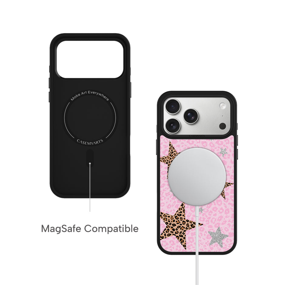 CASEMYARTS Leopard Star MagSafe iPhone Case