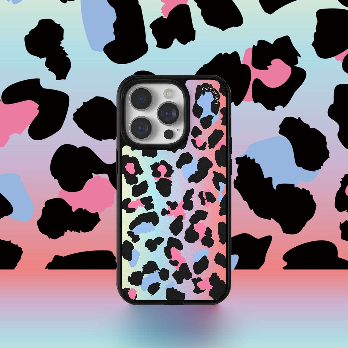 CASEMYARTS Colorful Leopard Print MagSafe iPhone Case