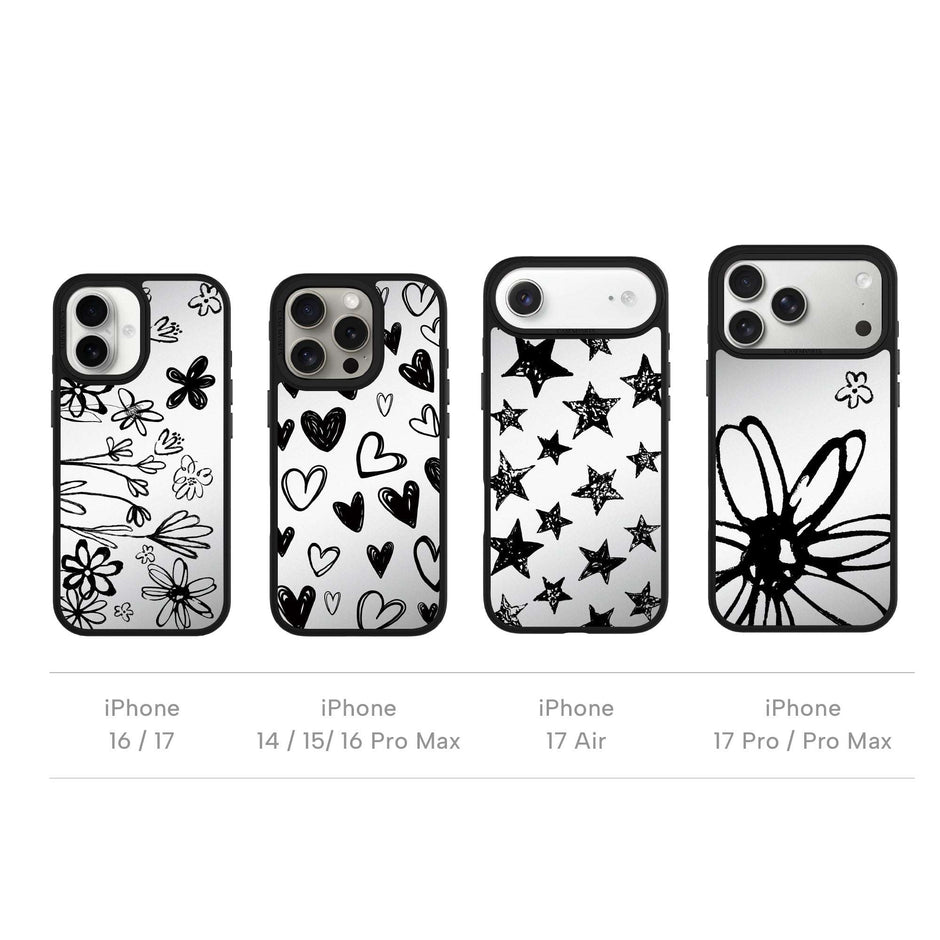CASEMYARTS Silver Noir Collection MagSafe iPhone Case