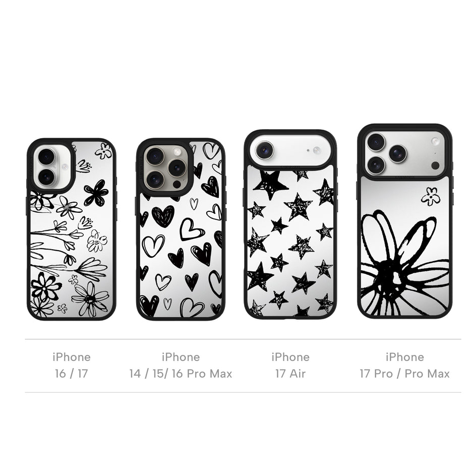 CASEMYARTS Silver Noir Collection MagSafe iPhone Case