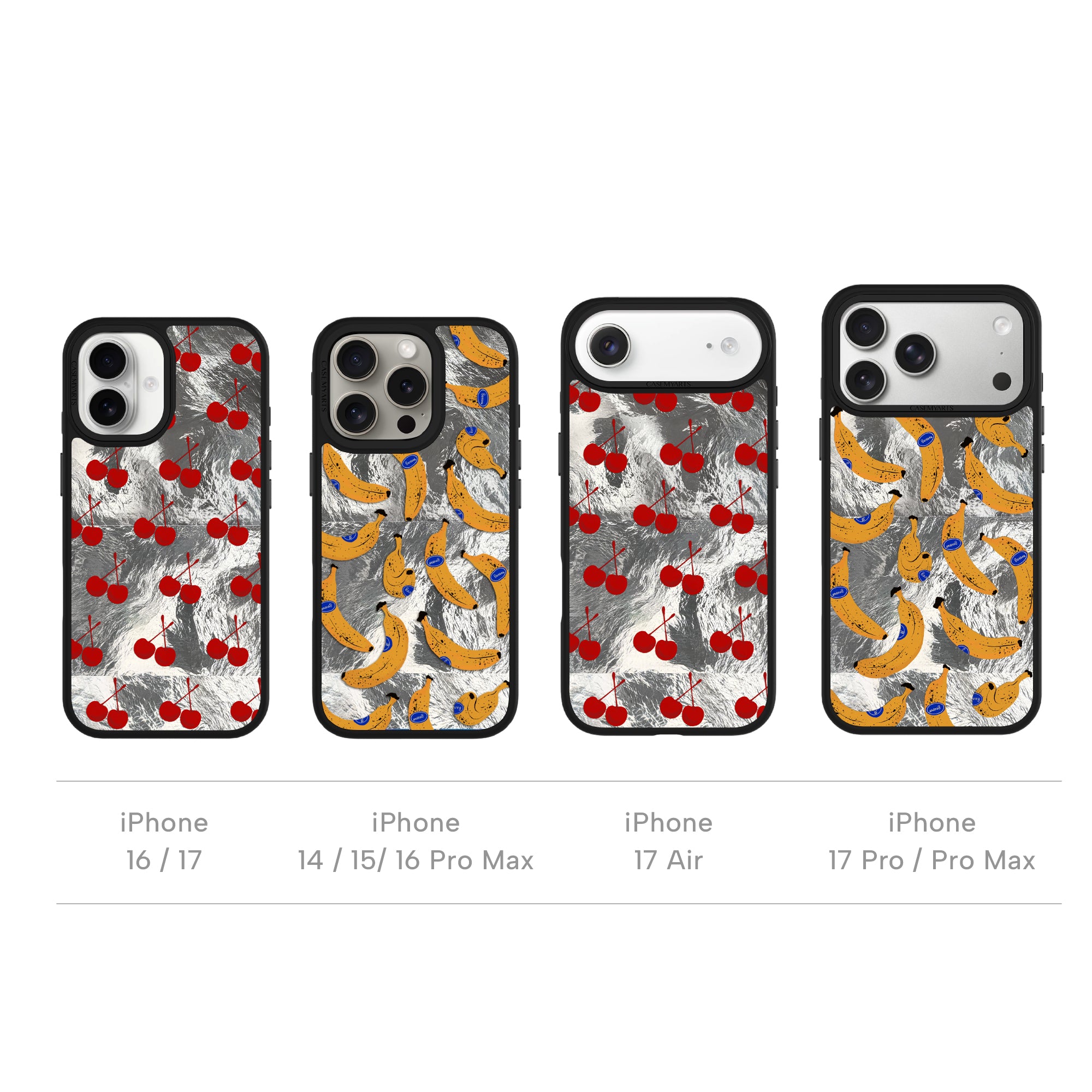 CASEMYARTS Silver Fruits Series MagSafe iPhone Case