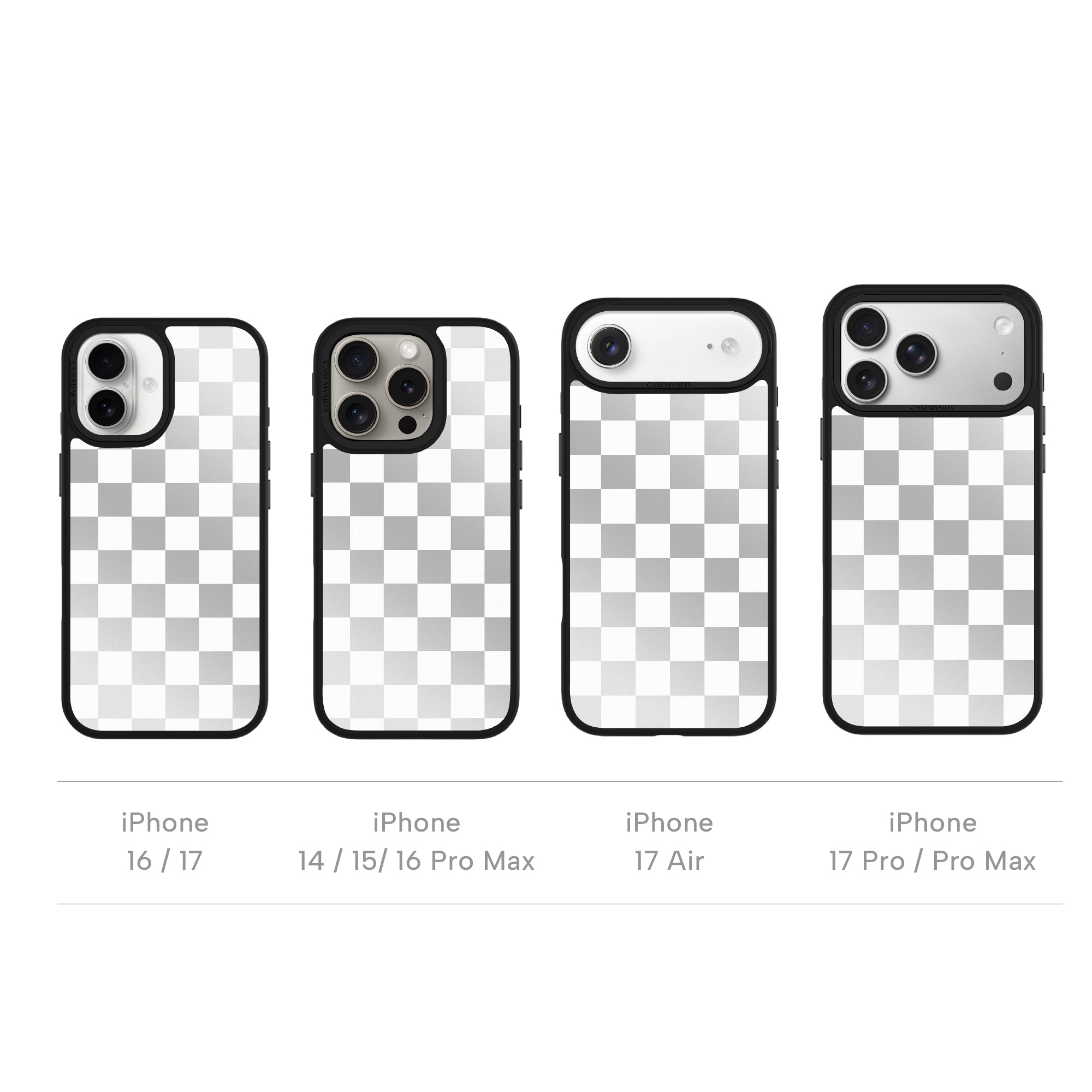 CASEMYARTS 鉻色棋盤格 MagSafe iPhone 手機殼