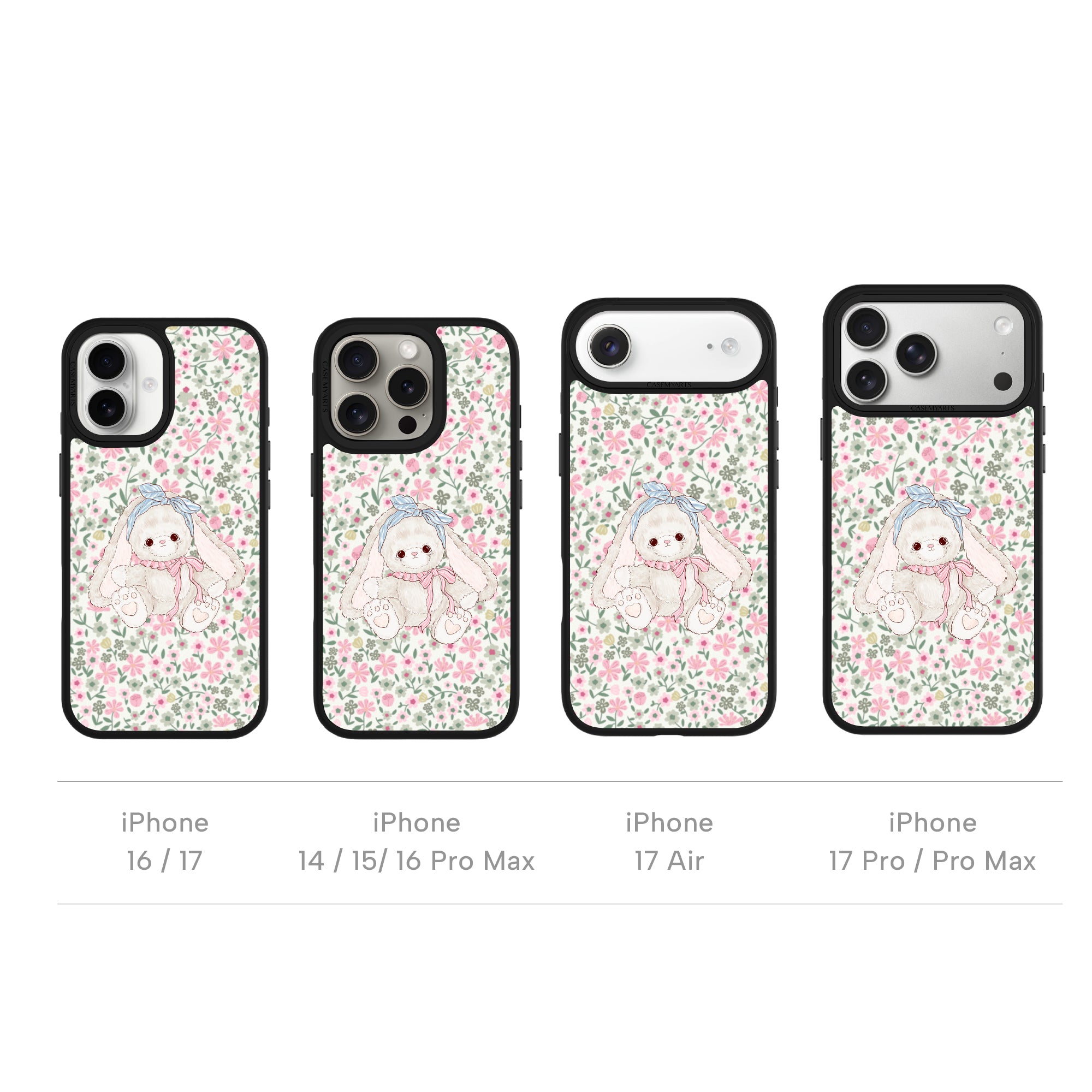 CASEMYARTS Floral Bunny MagSafe iPhone Case