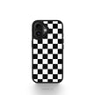 CASEMYARTS Black White Checkered MagSafe iPhone Case