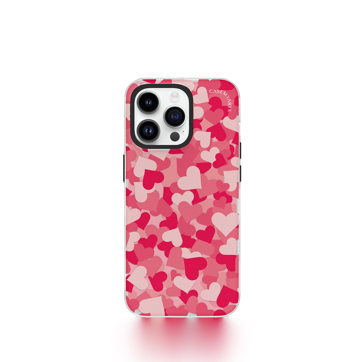 CASEMYARTS Rosa Pfirsich-Herz iPhone Fall