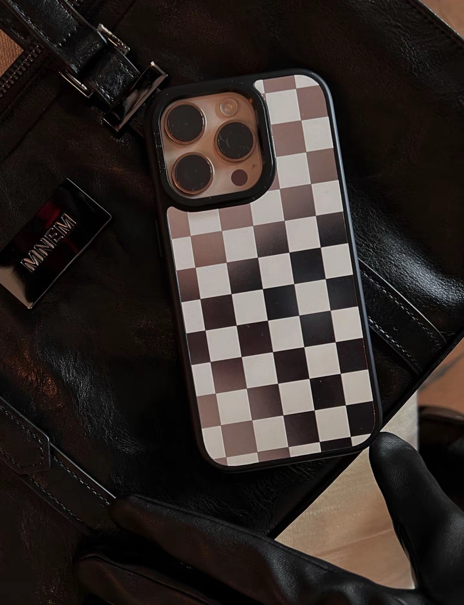 CASEMYARTS Chrome Checkerboard MagSafe iPhone Case