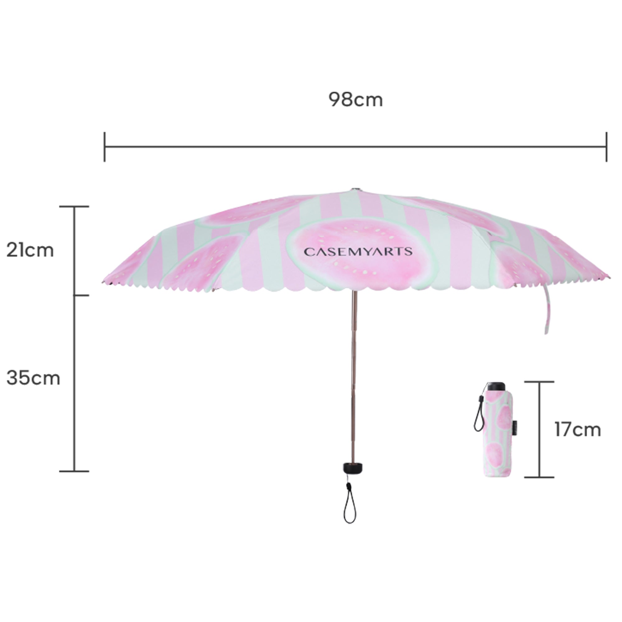 CASEMYARTS Dual Purpose Portable Sun & Rain Umbrella