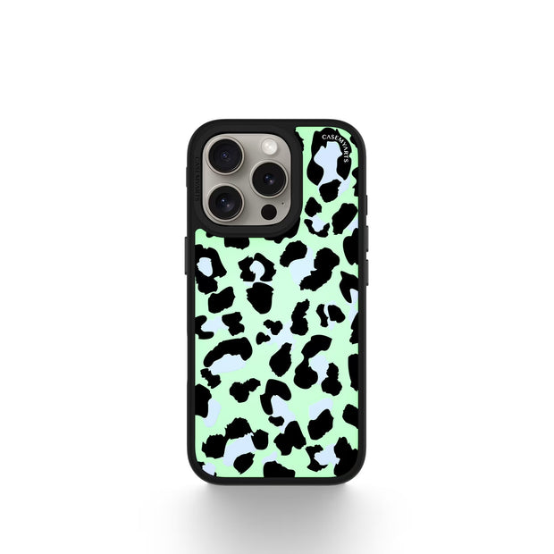 CASEMYARTS | 薄荷綠豹紋 | MagSafe iPhone 手機殼