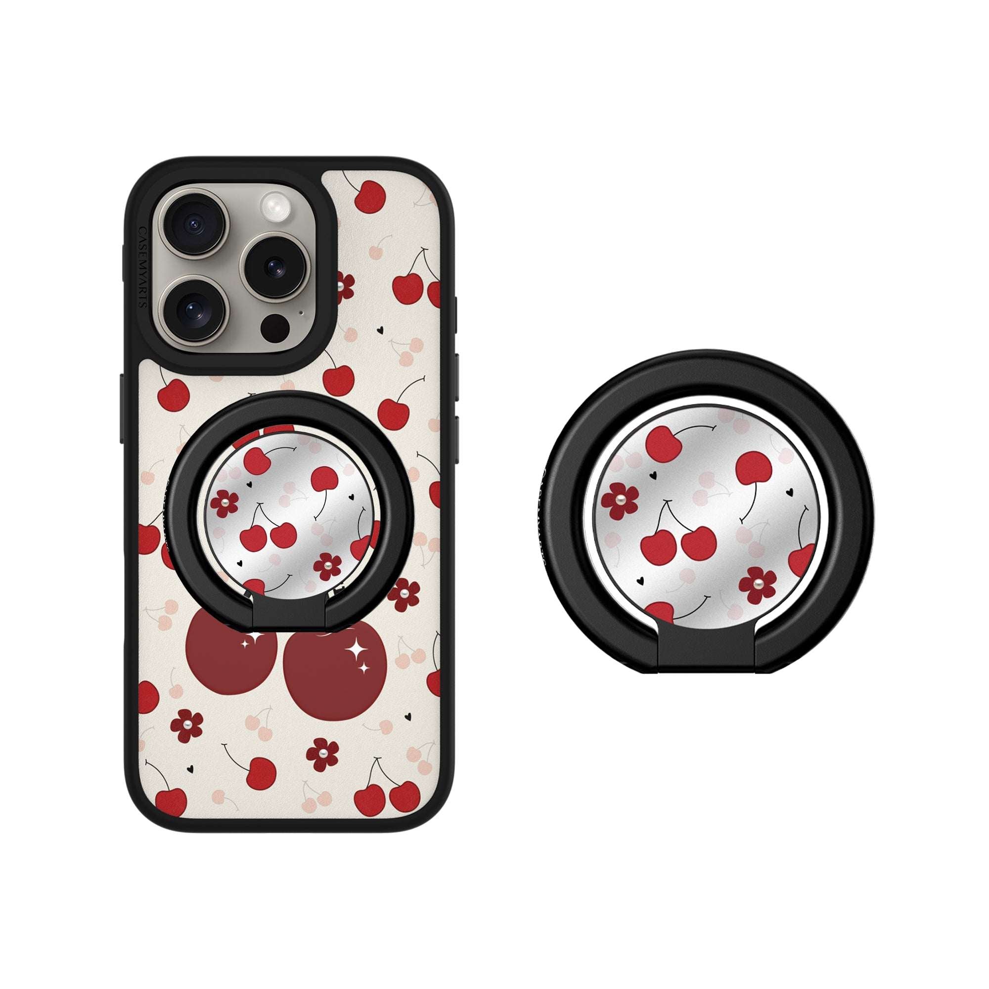 CASEMYARTS Red Cherries MagSafe iPhone Grip