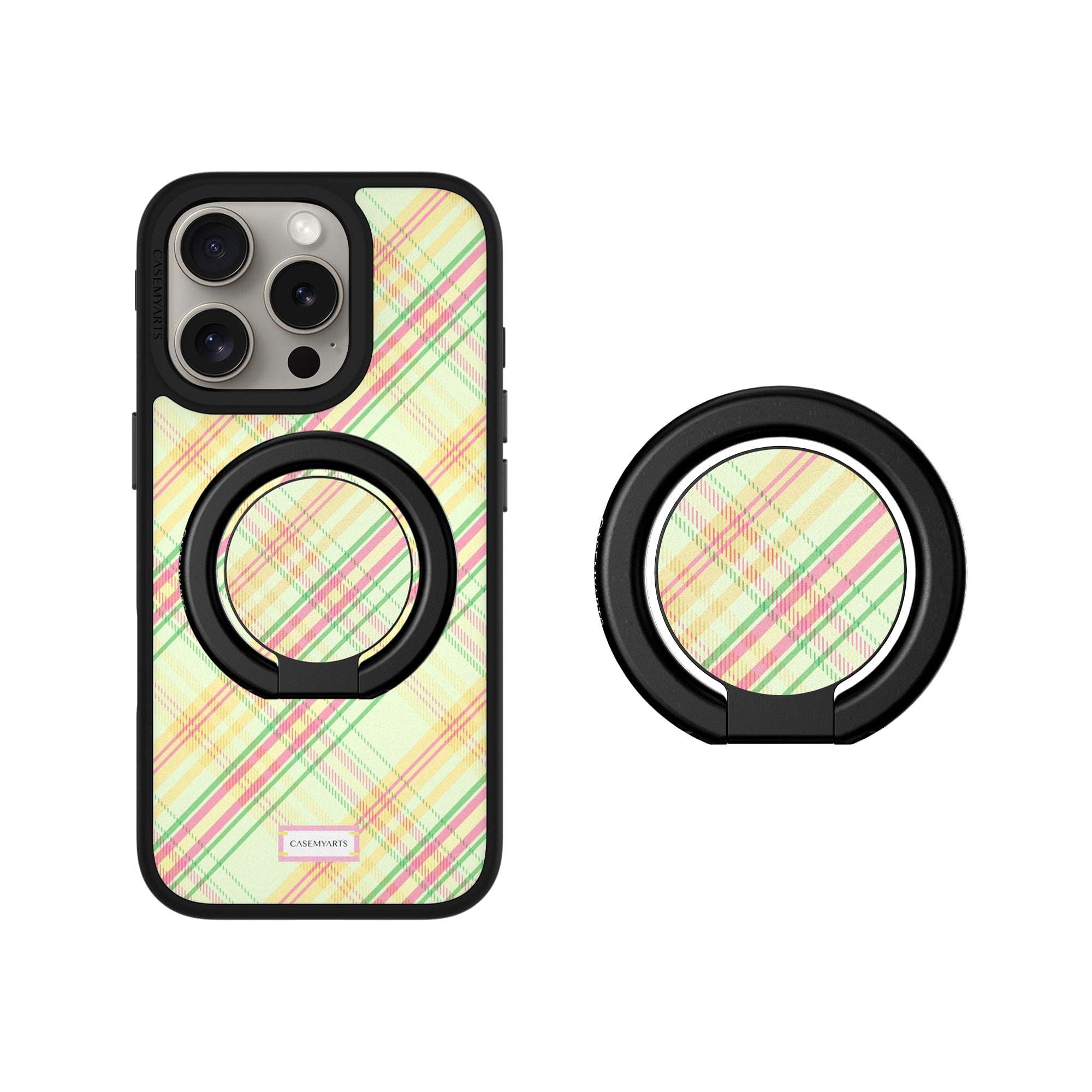 CASEMYARTS Plaidastically Pleasing MagSafe iPhone Grip