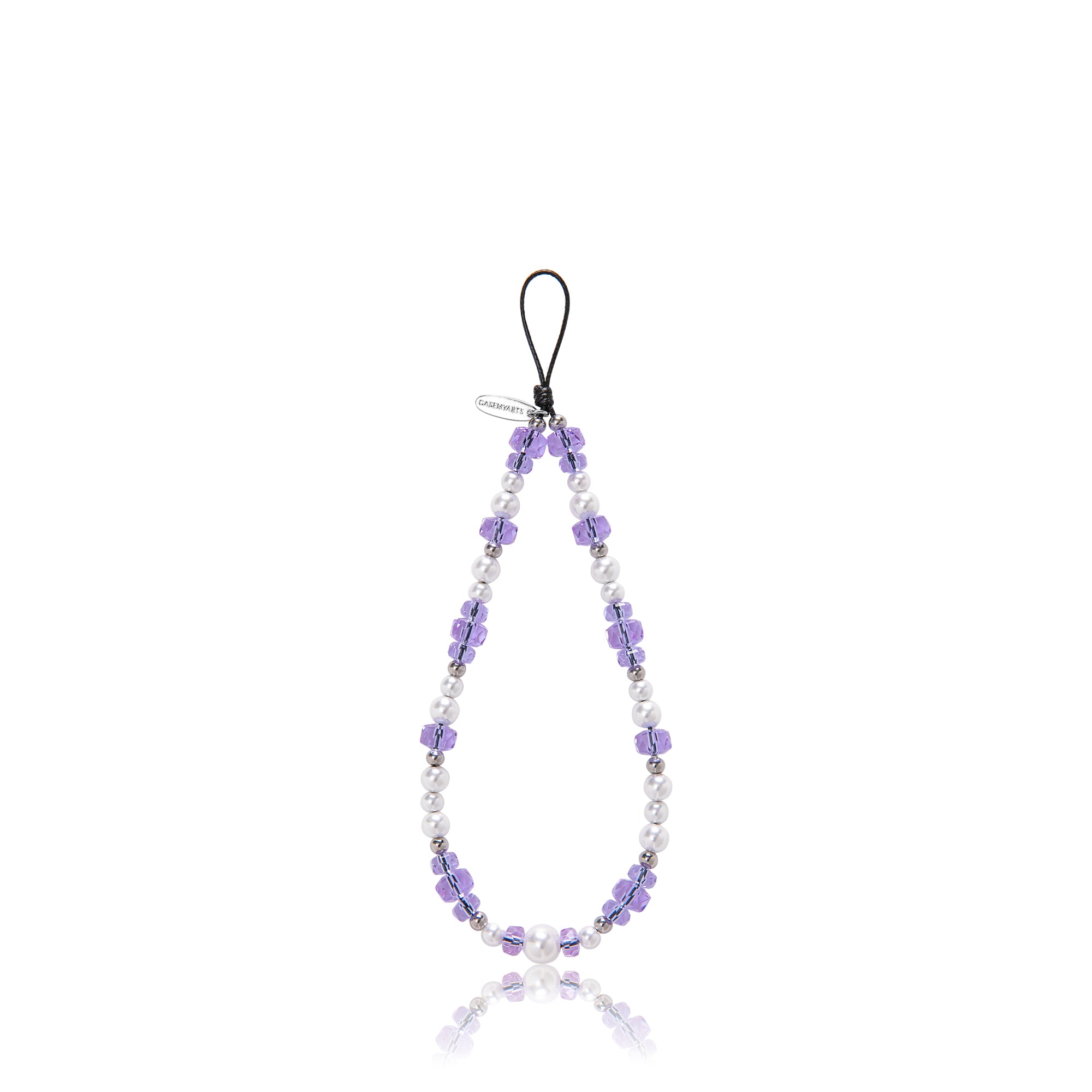 CASEMYARTS Silver Amethyst iPhone Charm