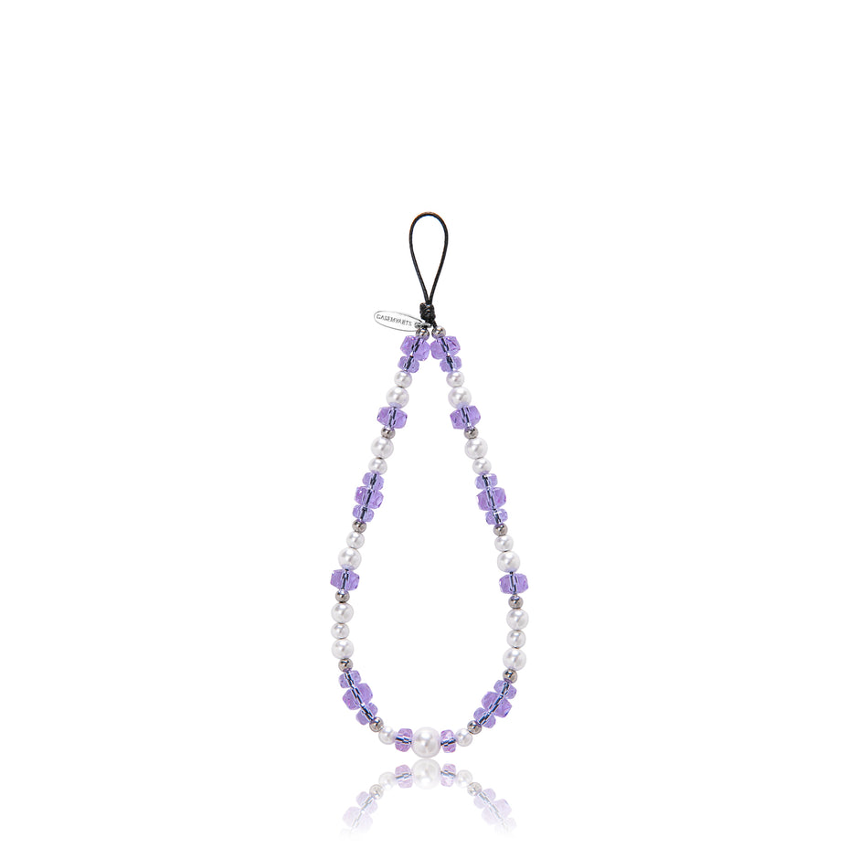 CASEMYARTS Silver Amethyst iPhone Charm