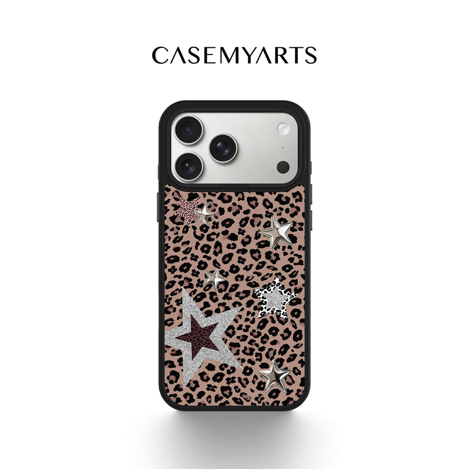 CASEMYARTS Leopard Star MagSafe iPhone Case