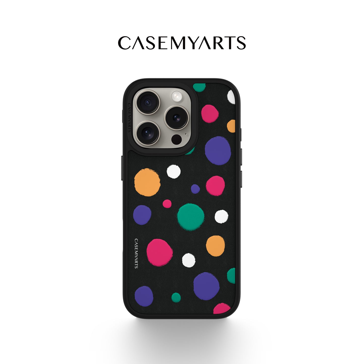 CASEMYARTS Colorful Painted Dots MagSafe iPhone Case