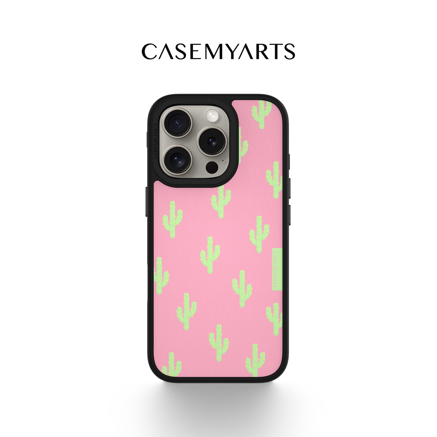 CASEMYARTS Pink Cactus MagSafe iPhone Case