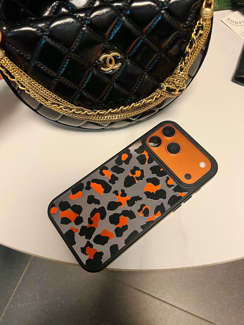 CASEMYARTS Silver Orange MagSafe iPhone Case