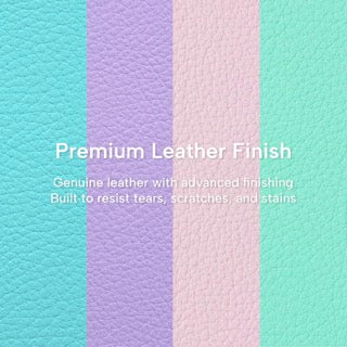 CASEMYARTS Santorini Blue MagSafe Leather iPhone Case