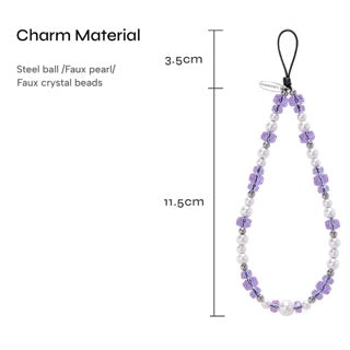 CASEMYARTS Silver Amethyst iPhone Charm