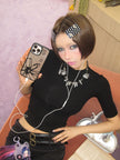 CASEMYARTS Silver Noir Collection MagSafe iPhone Case