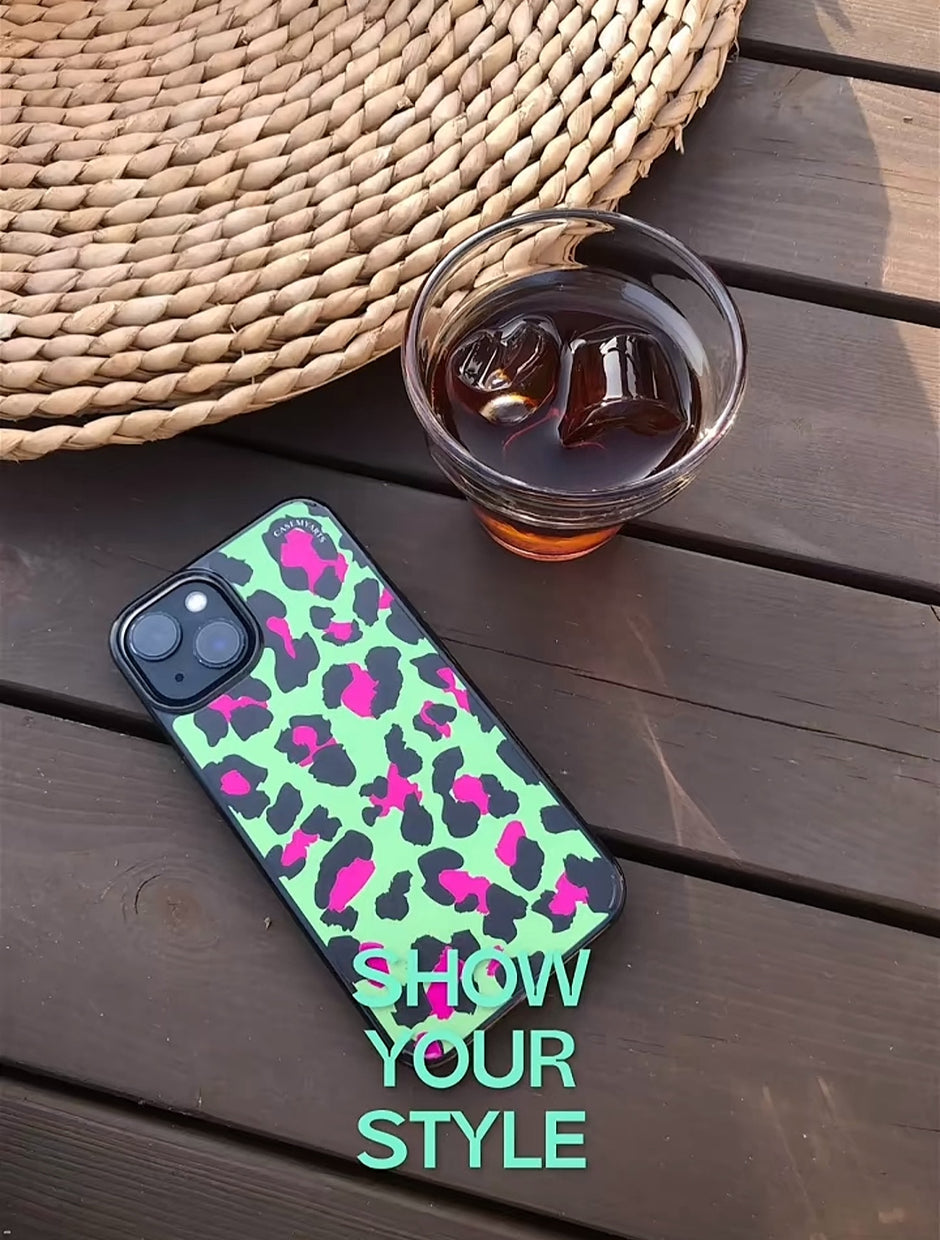 CASEMYARTS Leopard Luxe Print MagSafe iPhone Case