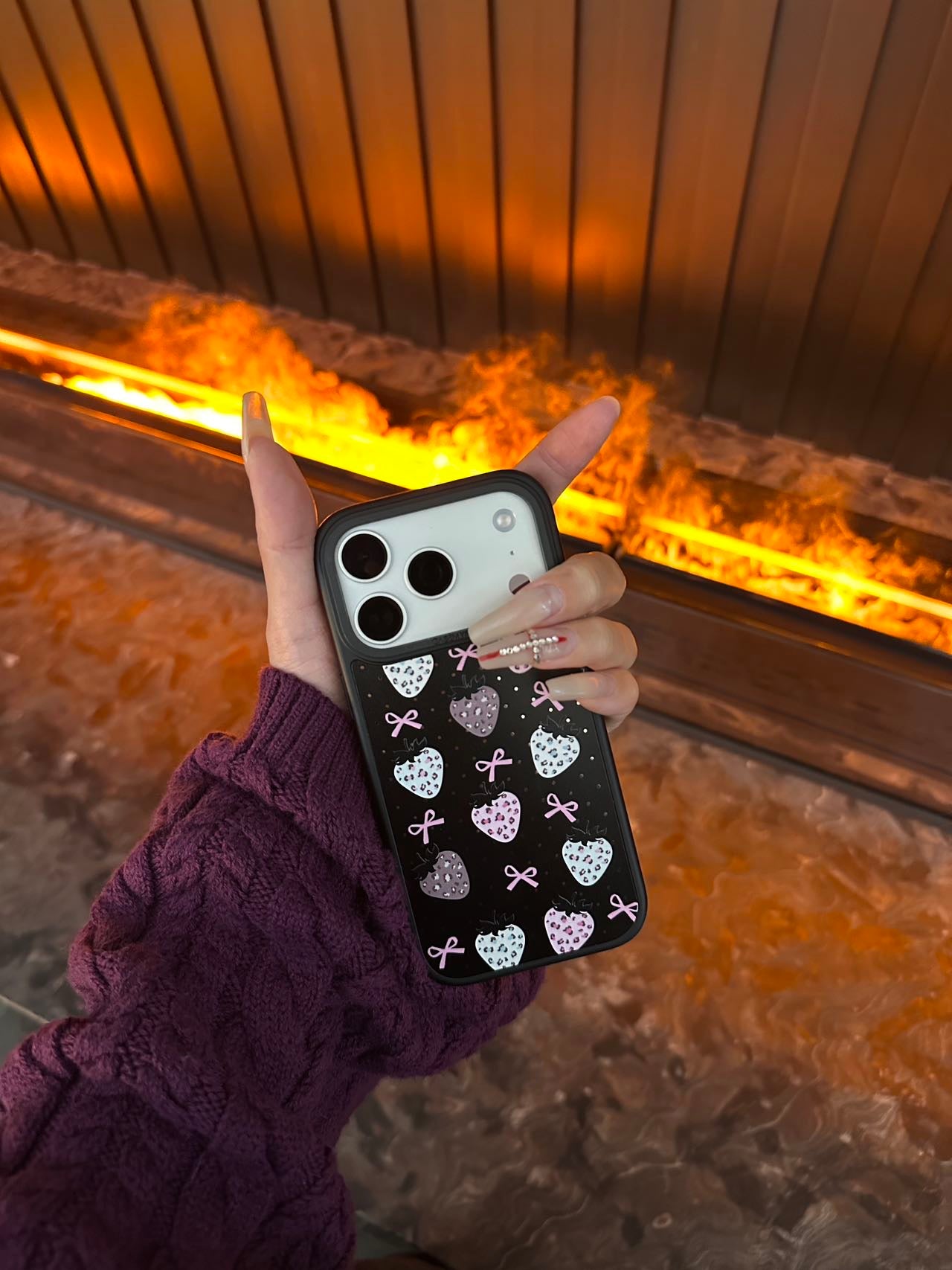 CASEMYARTS Strawberry Leopard MagSafe iPhone Case