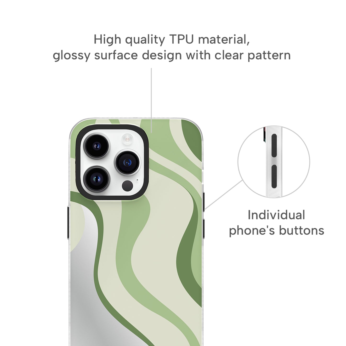 CASEMYARTS Green Mirror Trickle iPhone Case