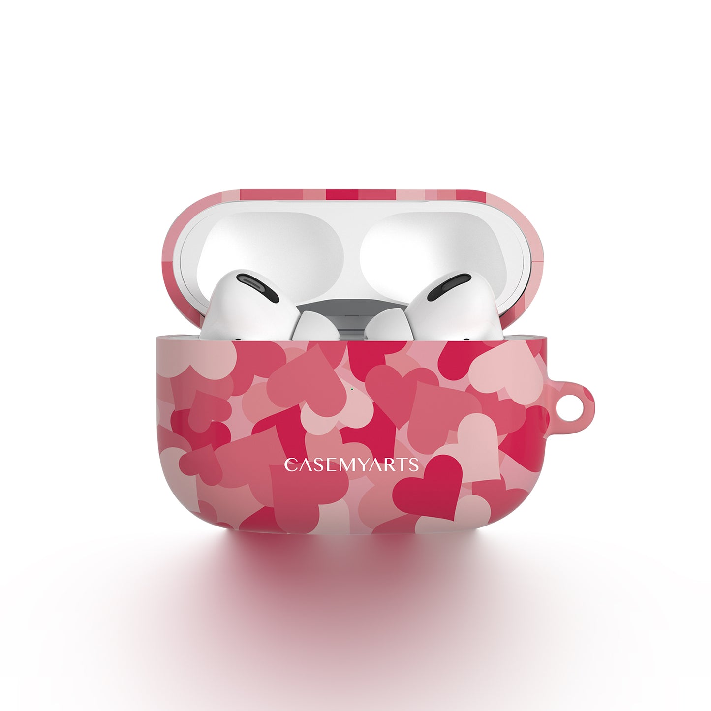 CASEMYARTS Pink Peach Heart AirPods Case