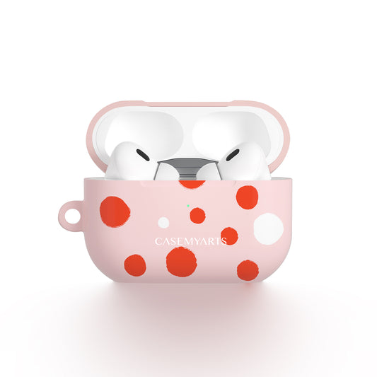 CASEMYARTS Pink Painted Dots AirPods Case