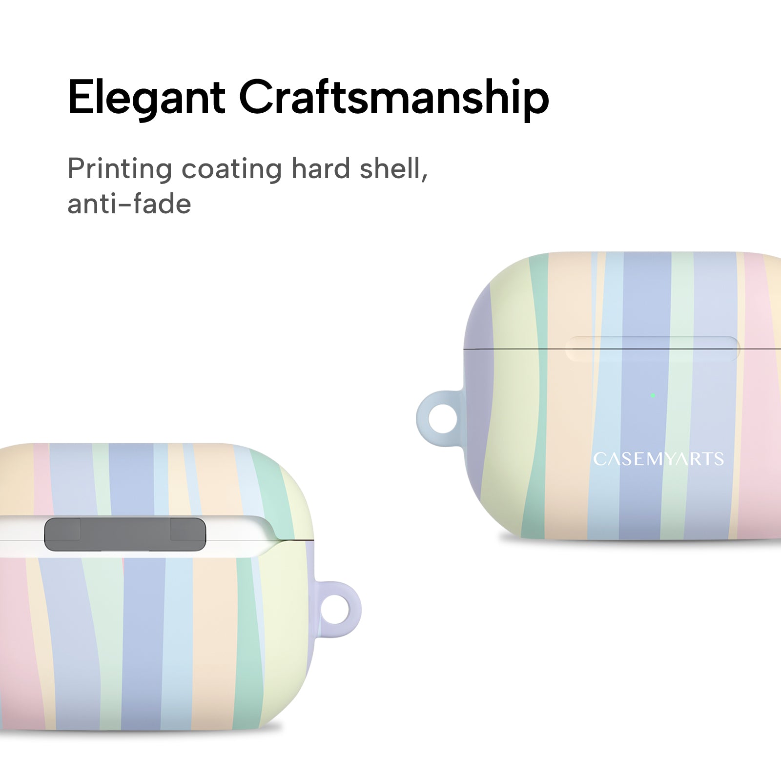 CASEMYARTS Pastel Rainbow AirPods Case