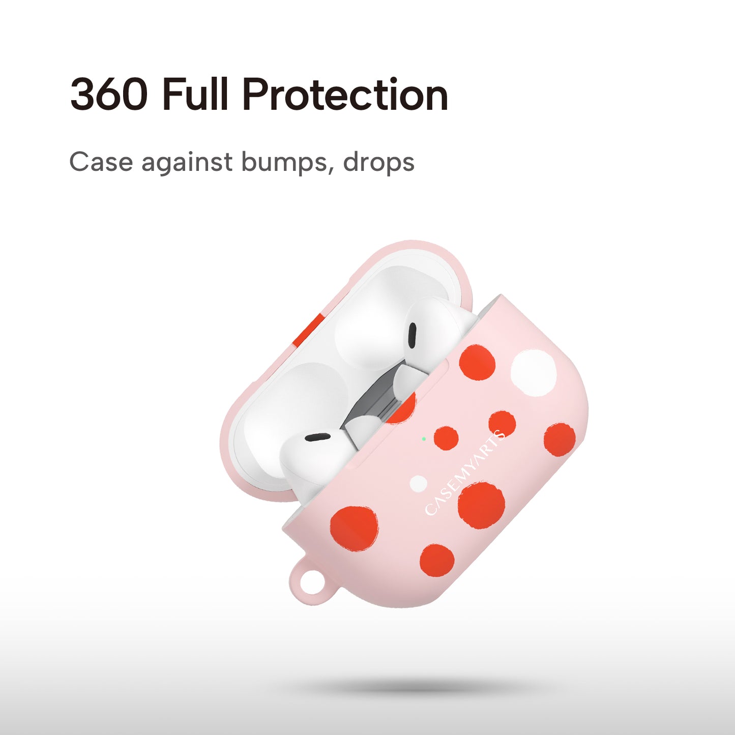 CASEMYARTS Pink Painted Dots AirPods Case