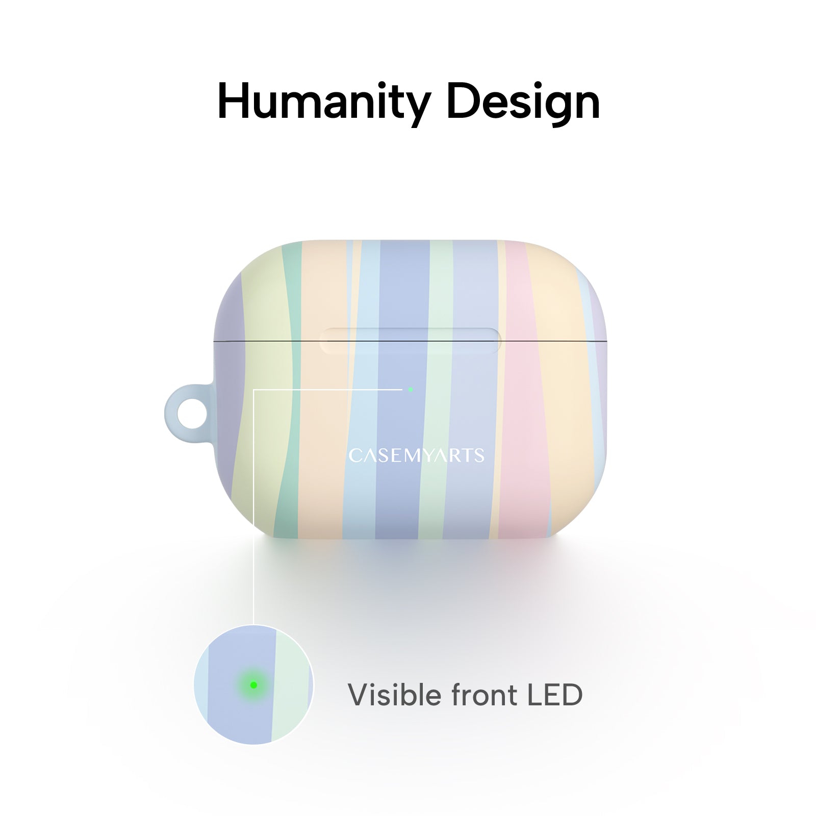 CASEMYARTS Pastel Rainbow AirPods Case