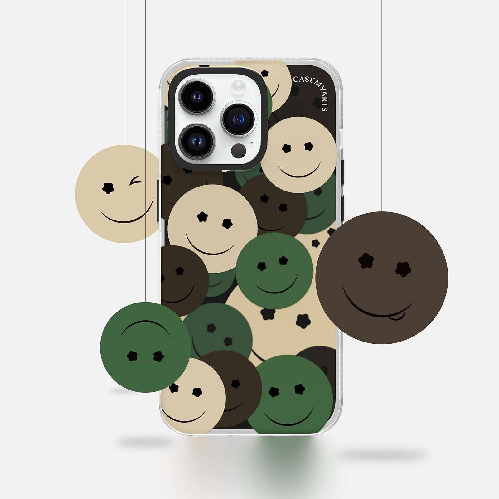 CASEMYARTS Camouflage Smiley iPhone Case