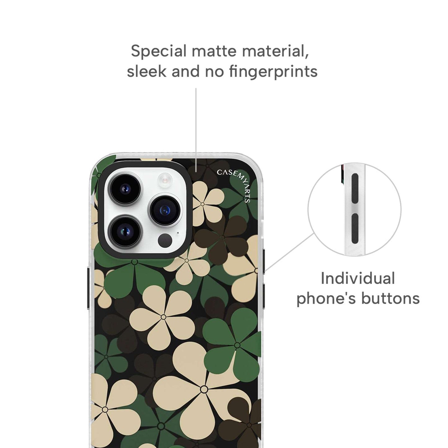 CASEMYARTS Camouflage Petal iPhone Case