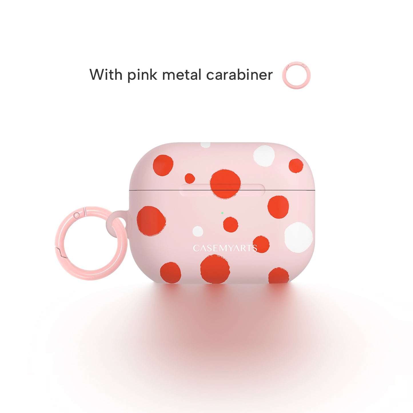 CASEMYARTS Pink Painted Dots AirPods Case