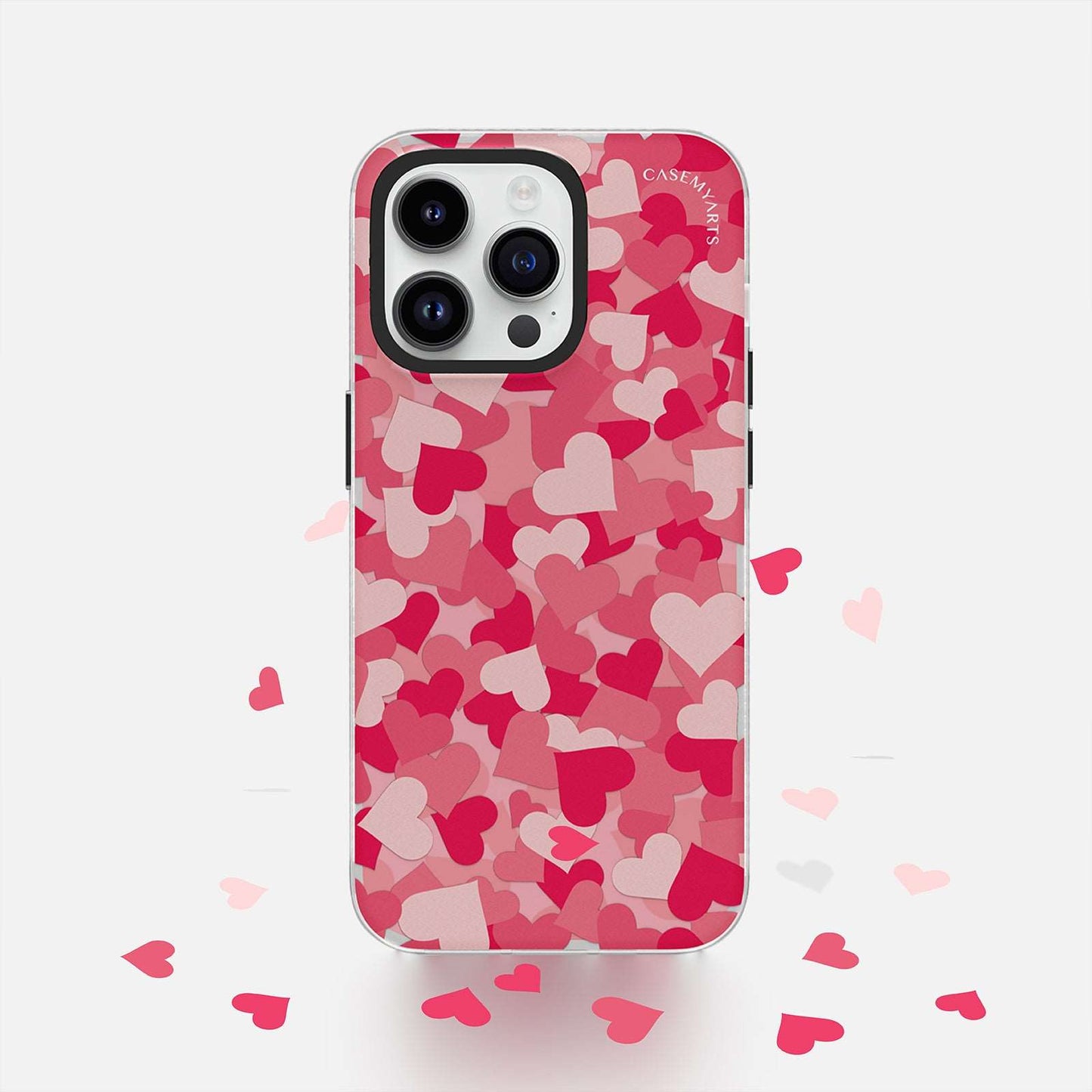 CASEMYARTS Pink Peach Heart iPhone Case