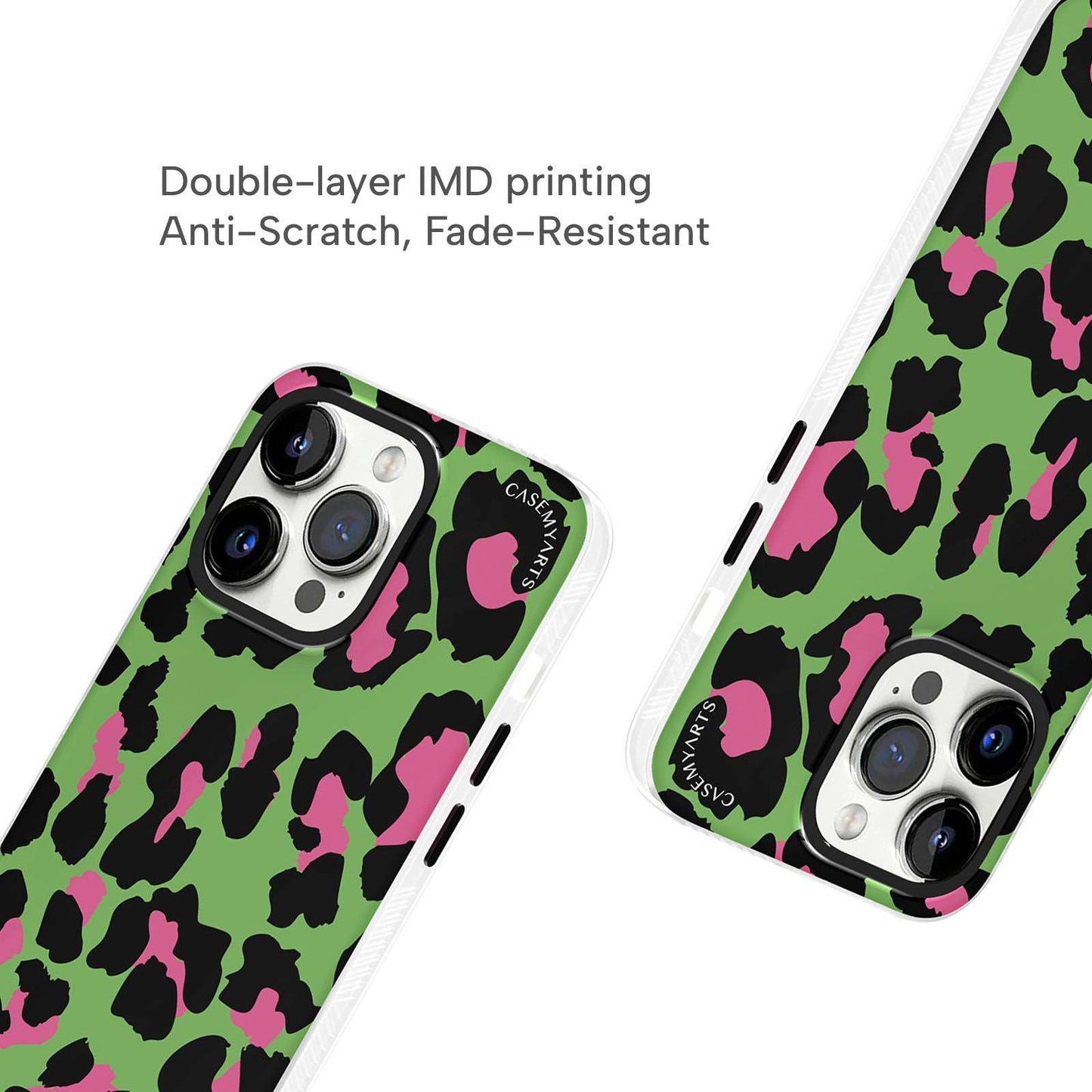 CASEMYARTS Avocado Green Leopard Print iPhone Case